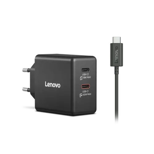 LENOVO DUAL 65W USB-C ADAPT BK - 2