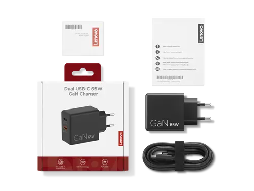 LENOVO DUAL 65W USB-C ADAPT BK - 1