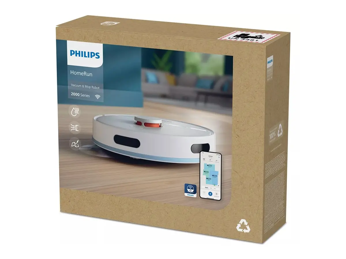 PHILIPS Aspirator robot HomeRun 2000 Series până la 120 min de funcționare cu o singură încărcare curățare uscată și umedă - image 3