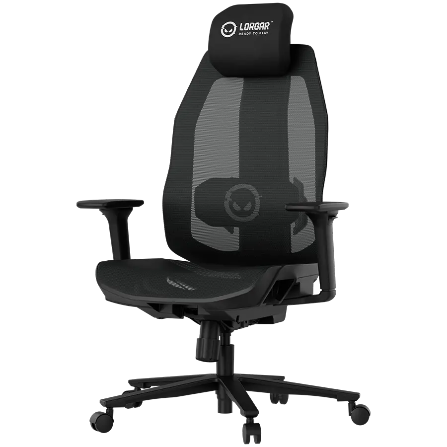 LORGAR CHP51 Mesh Scaun gaming Pro multireglabil negru/alb - image 14