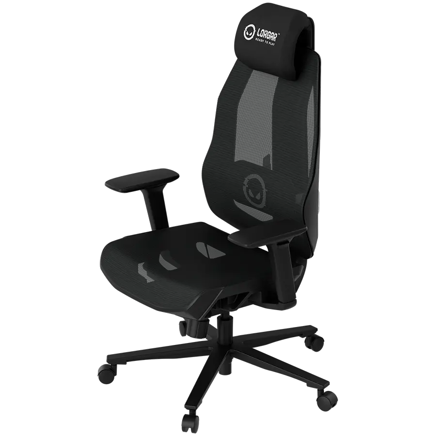 LORGAR CHP51 Mesh Scaun gaming Pro multireglabil negru/alb - image 3