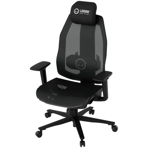 LORGAR CHP51 Mesh Scaun gaming Pro multireglabil negru/alb - 5
