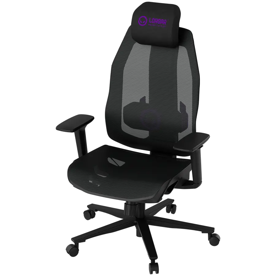 LORGAR CHP51 Mesh Gaming Chair Pro Multi-adjastable Black/Purple - image 2