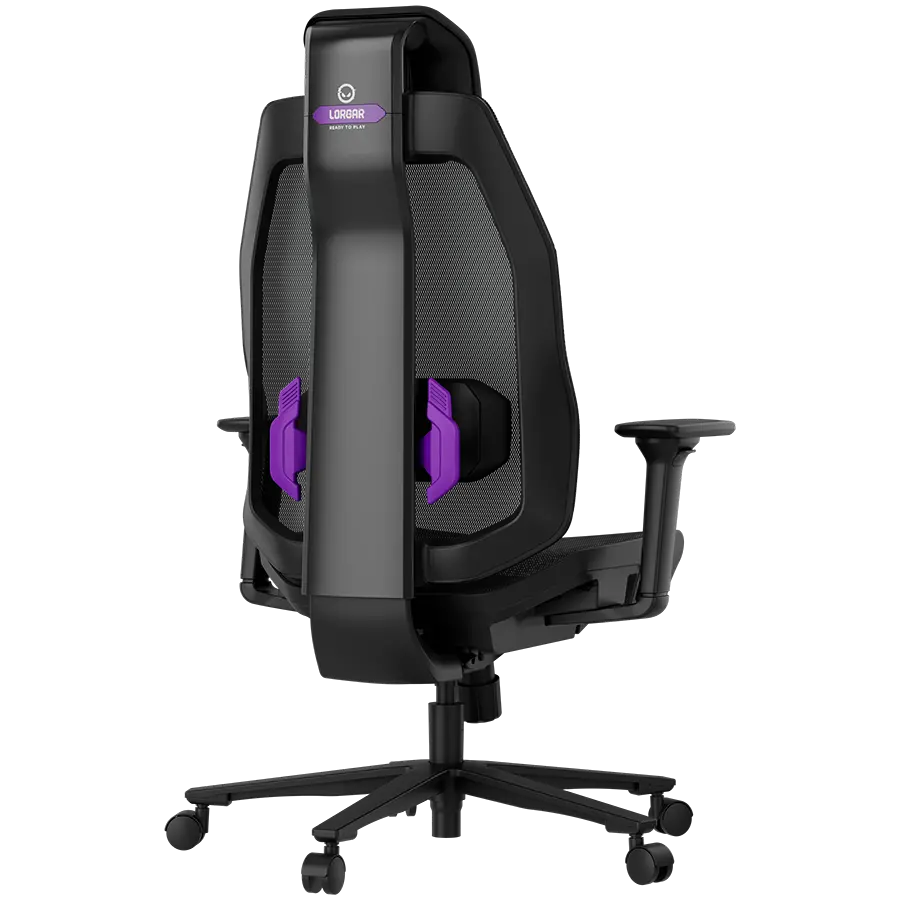LORGAR CHP51 Mesh Gaming καρέκλα Pro πολυρυθμιζόμενη μαύρο/μωβ - image 8