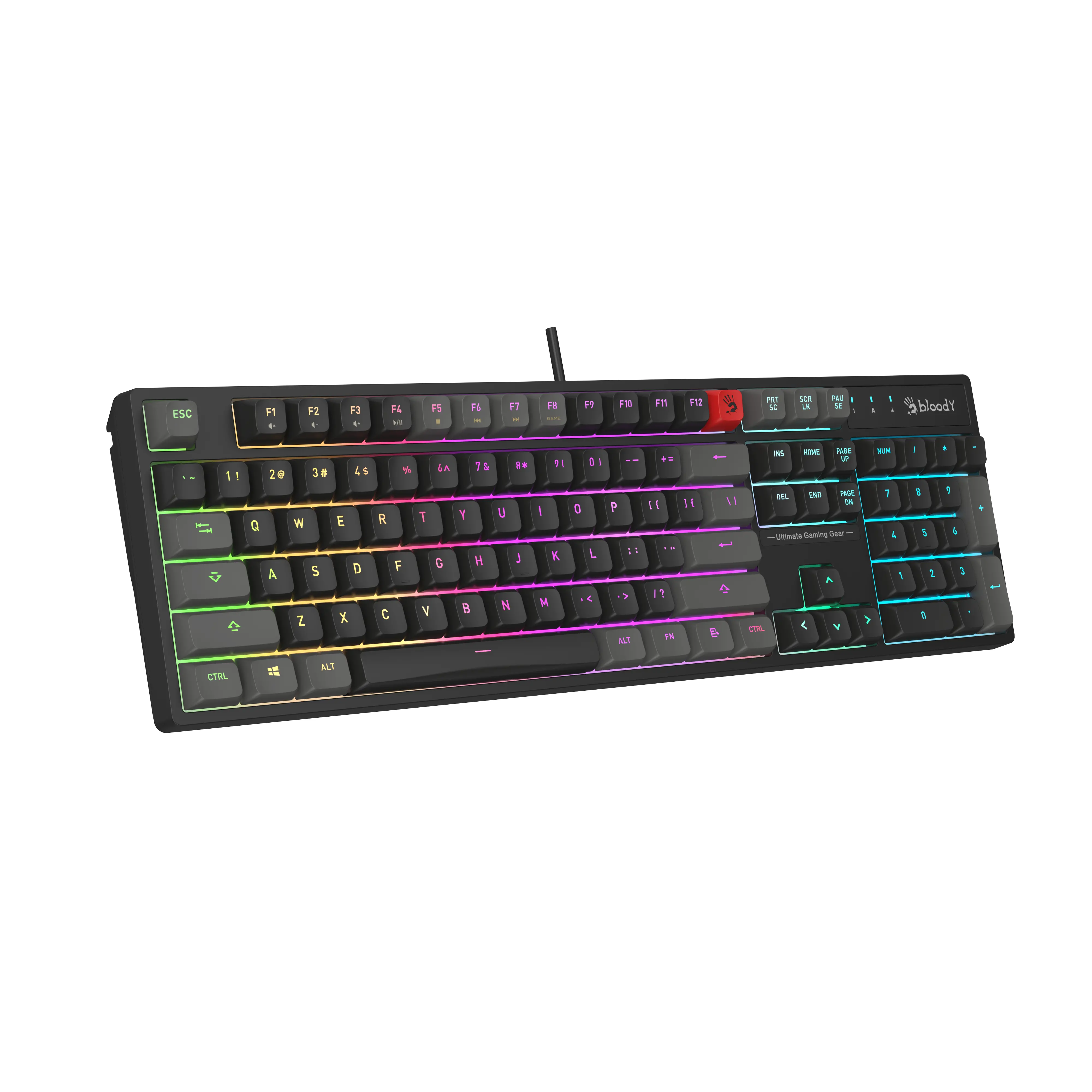 Tastatură gaming A4Tech Bloody B230N Neon Backlit - Neagră - image 1