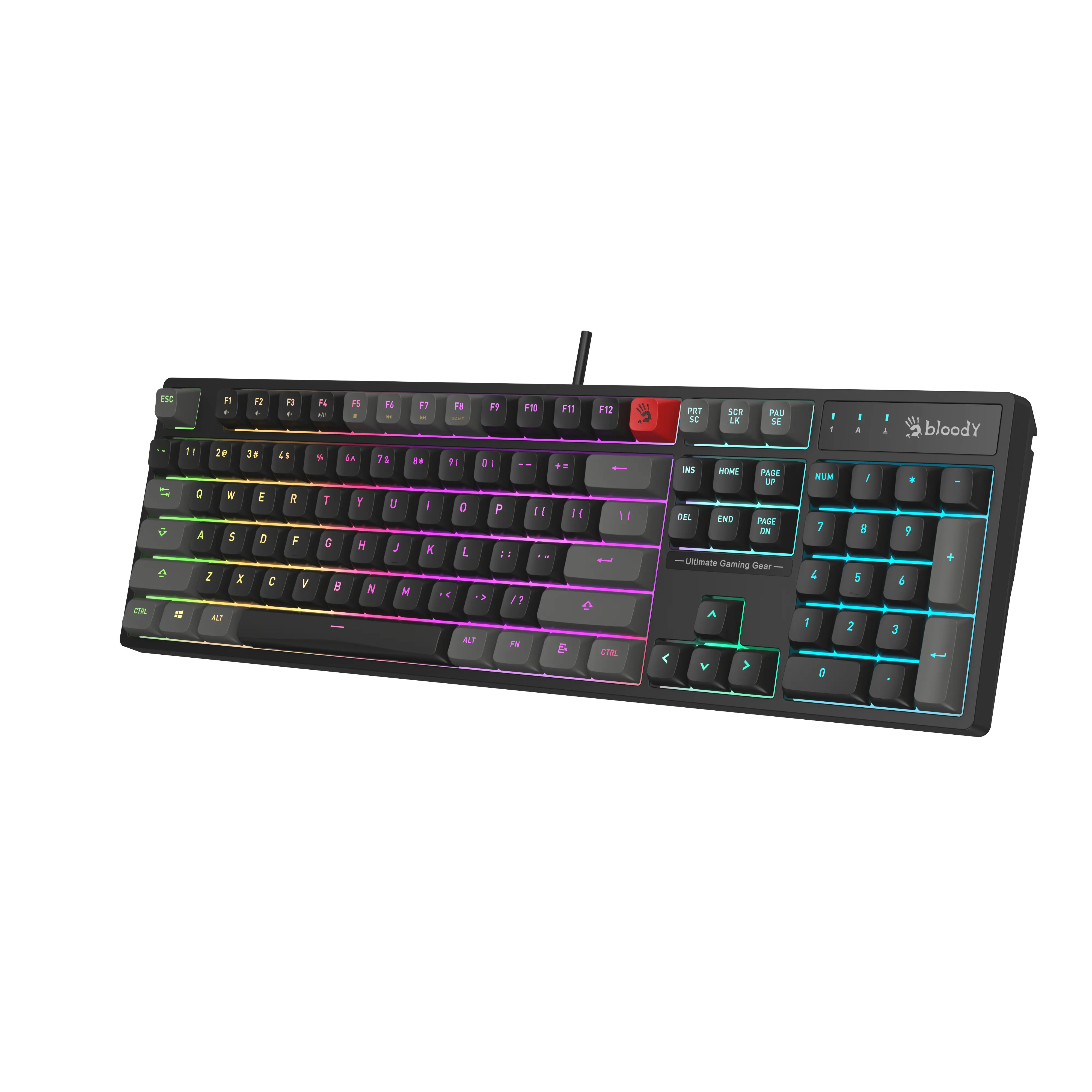 Геймърска клавиатура A4Tech Bloody B230N Neon Backlit - Черна - image 2