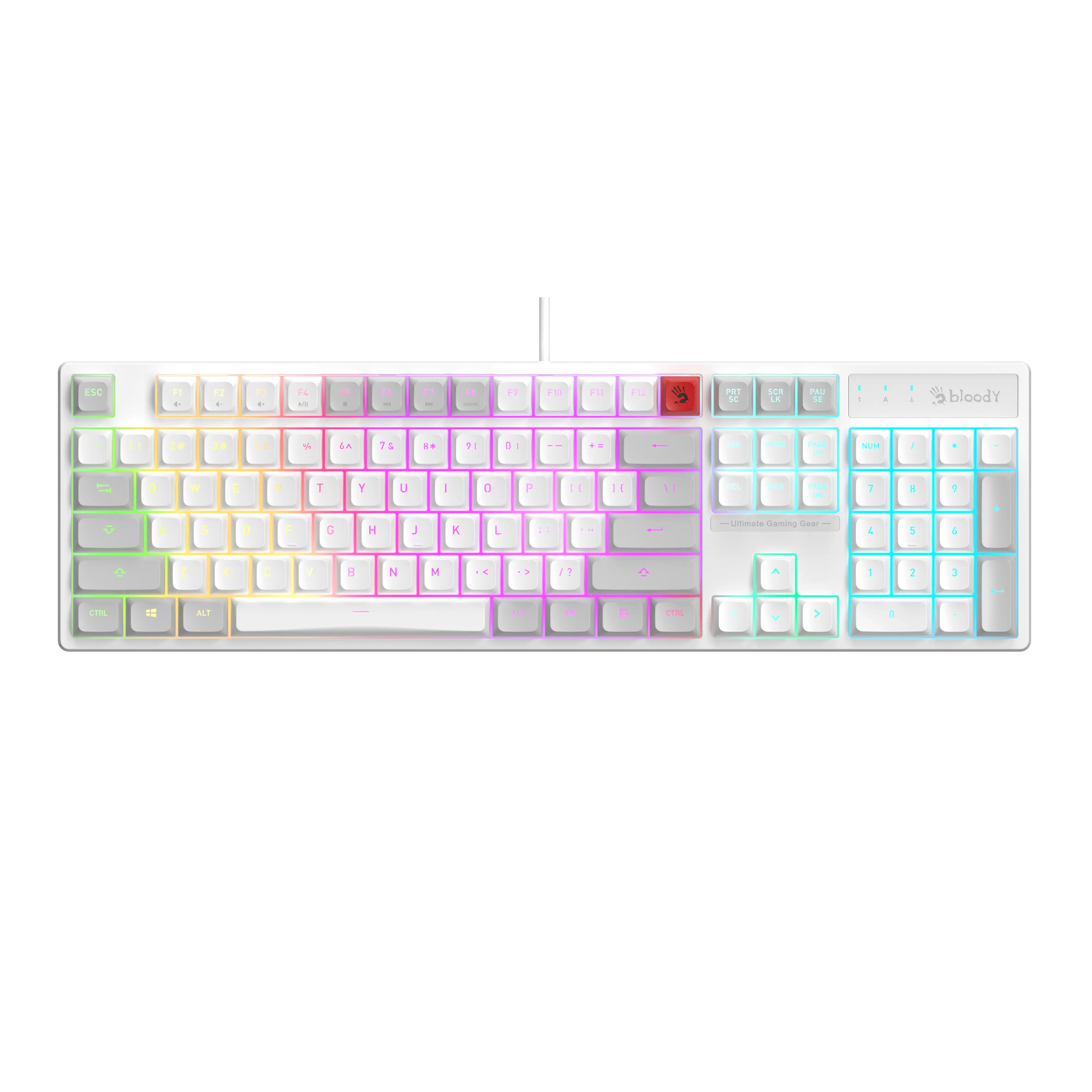 Gaming πληκτρολόγιο A4Tech Bloody B230N Neon Backlit - Λευκό