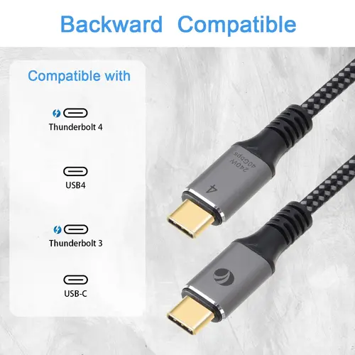 Cablu VCom USB4.0 Type-C/Type-C 40Gbps, 240W - CU541M-1.2 - 11