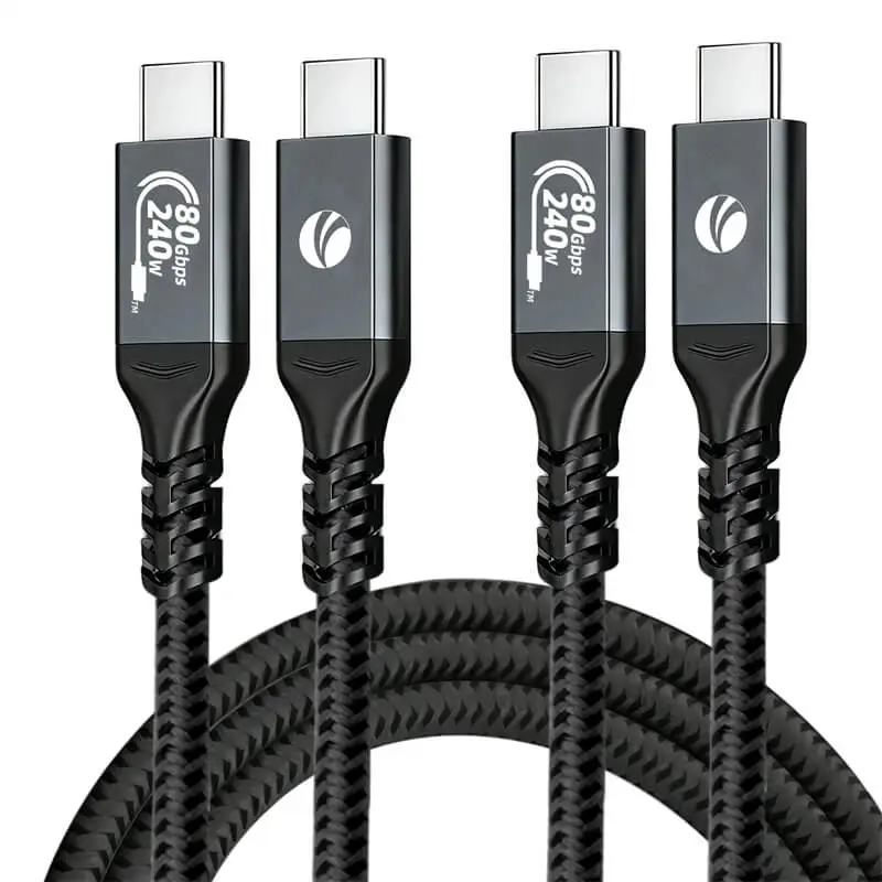 VCom кабел Cable Thunderbolt 5 / USB4 - USB-C 80Gbps PD240W 1m Black - CU584M-1m - image 4
