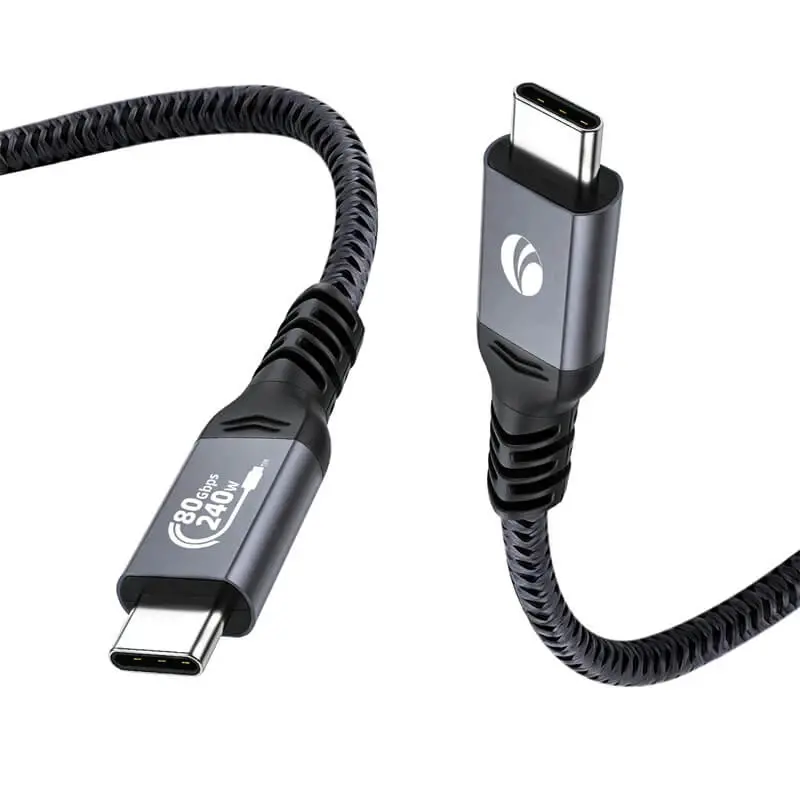 VCom cablu Thunderbolt 5 / USB4 - USB-C 80Gbps PD240W 0.6m Negru - CU584M-0.6m - image 1