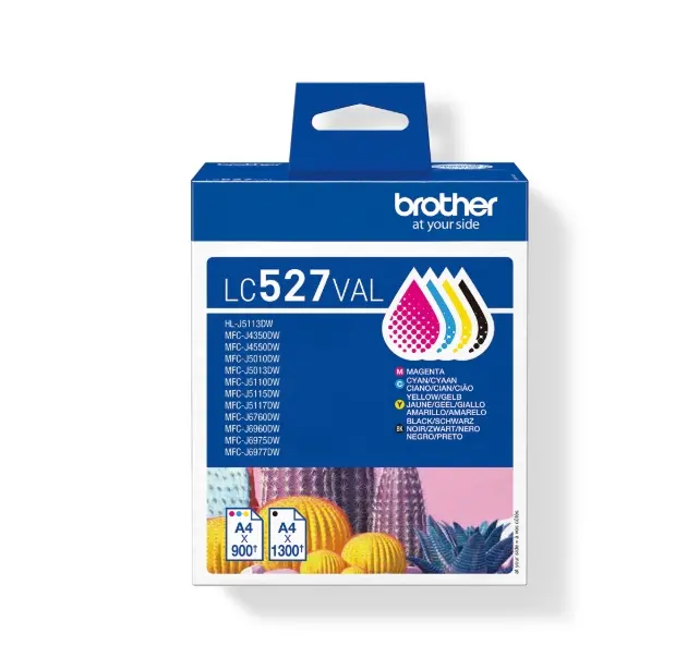 Консуматив, Brother LC527VAL Coloured Multipack Ink Cartridge for MFCJ5010DW/MFCJ5110DW - image 2