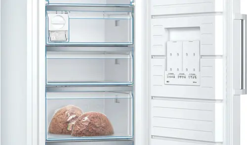 Фризер, Bosch GSN54AWDV SER6 FS upright freezer, NoFrost, D, 176/70/65cm, 328l, 38dB(C), IC, 5 drawers (1 BigBox), 2 shelfs, IceTwister, handle, white - 4