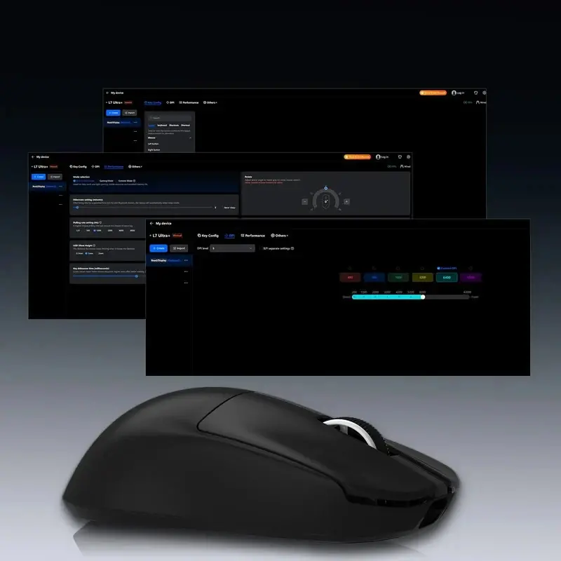 MCHOSE mouse profesional de gaming L7 Pro White - Wireless Gaming Mouse - Dual 8K, Kailh Optical - image 11