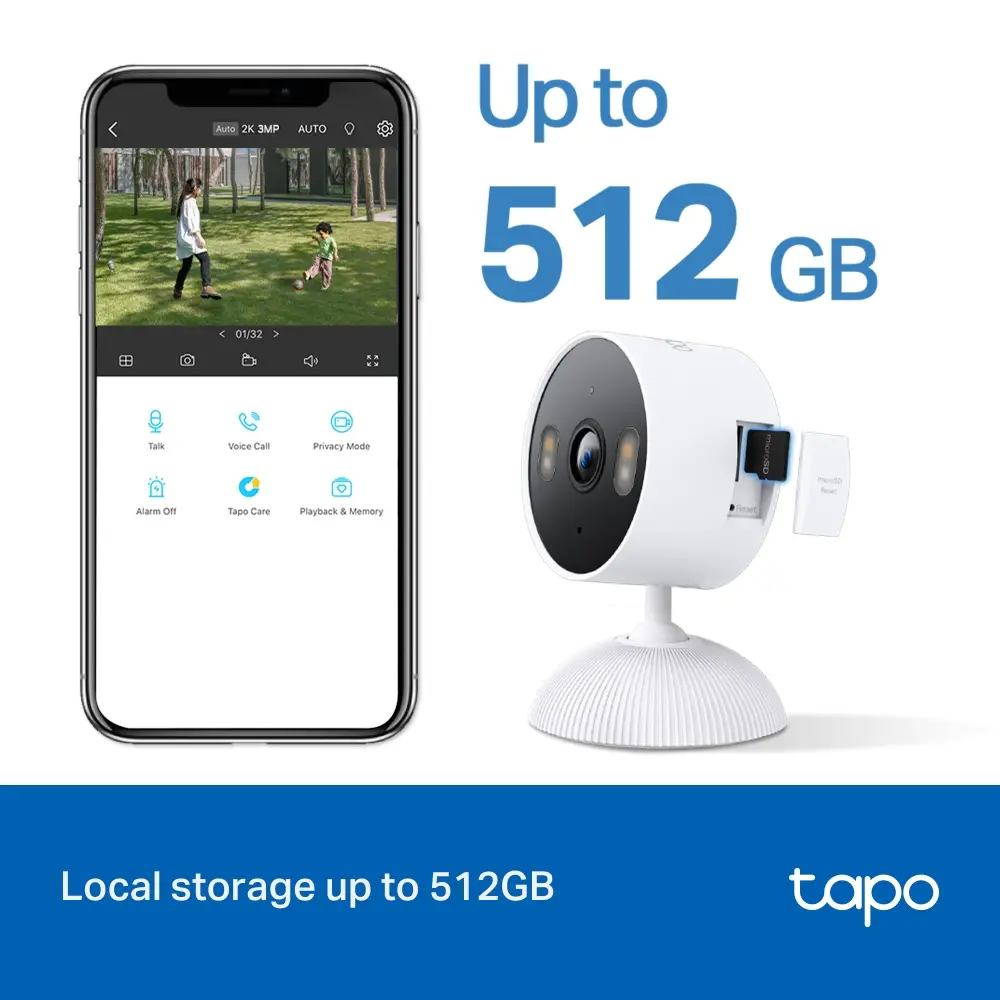Cameră TP-Link Tapo C113, 2K 3MP, Indoor/Outdoor cameră de supraveghere, Micro SD, microfon - image 7