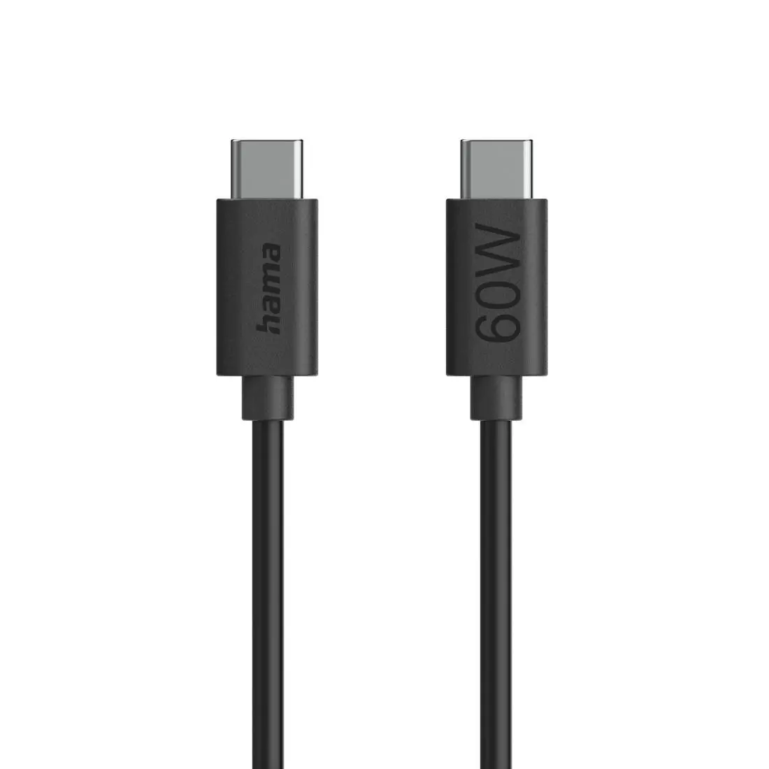 HAMA Cablu de încărcare USB-C - USB-C, 60 W, 1.2 m, negru
