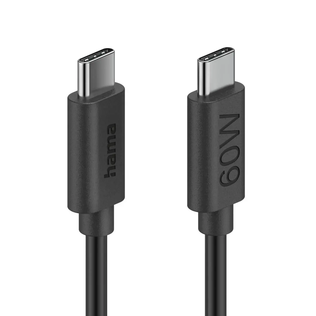 HAMA Кабел за зареждане USB-C - USB-C, 60 W, 1.2 м, черен - image 8