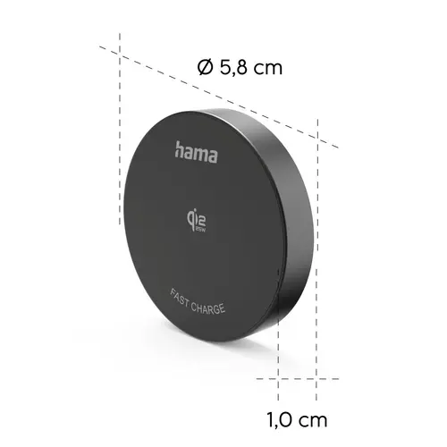 HAMA Безжично зарядно устройство Qi2 25W, бързо зареждане, черно - 10