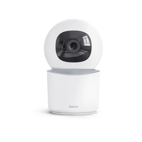 HAMA Cameră Wi-Fi, pentru interior, cu înregistrare, rotativă, albă - 1