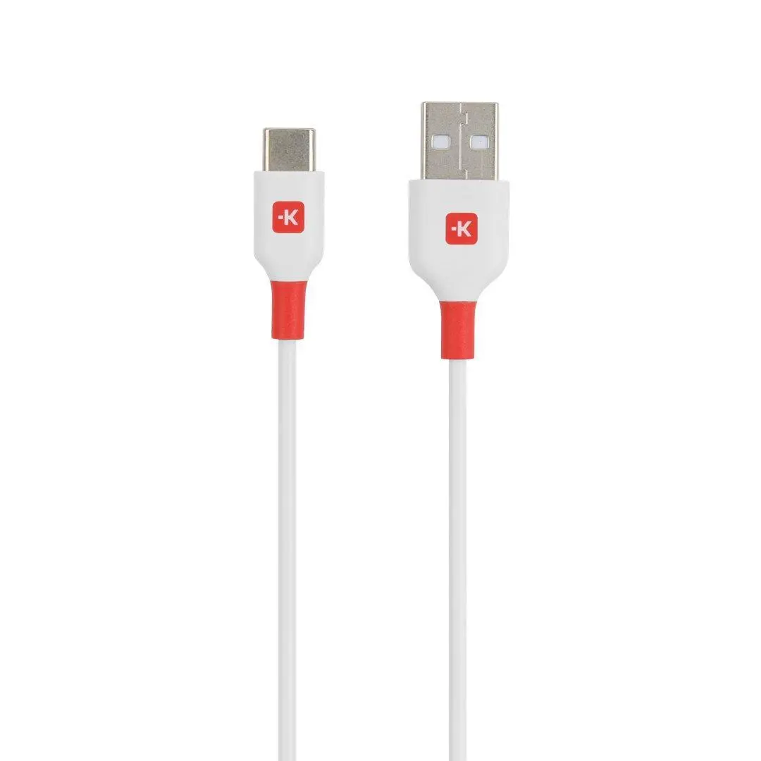 Skross Кабел USB-A 2.0 мъжко- USB-C мъжко, бял, 120 cm, 60w