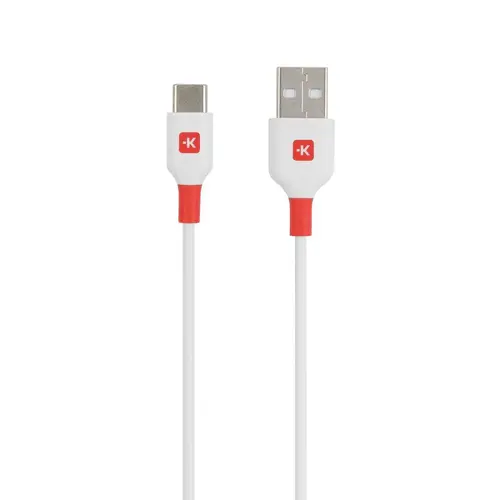 Skross Кабел USB-A 2.0 мъжко- USB-C мъжко, бял,  120 cm, 60w