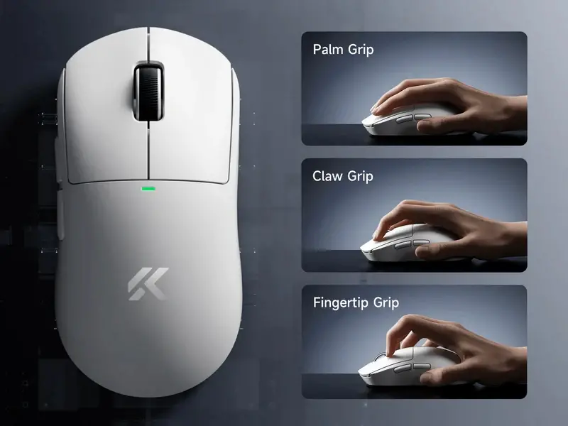 MCHOSE mouse gaming profesional A5 V3 Black - Ultralight 8K Wireless Mouse, Omron Mechanical Switches - image 1