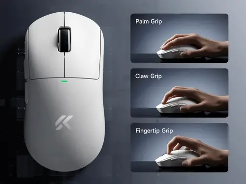 MCHOSE mouse gaming profesional A5 V3 Black - Ultralight 8K Wireless Mouse, Omron Mechanical Switches - 2