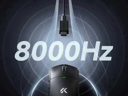 MCHOSE професионална геймърска мишка A5 V3 Black - Ultralight 8K Wireless Mouse, Omron Mechanical Switches - 6
