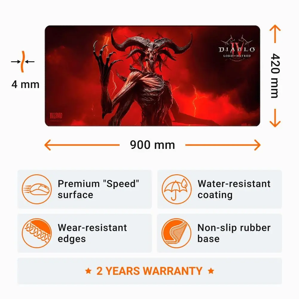 Геймърски пад Diablo IV: Lord of Hatred - Mephisto, XL - image 2