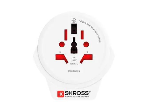 Skross универсален адаптер World to UK, USB - 1