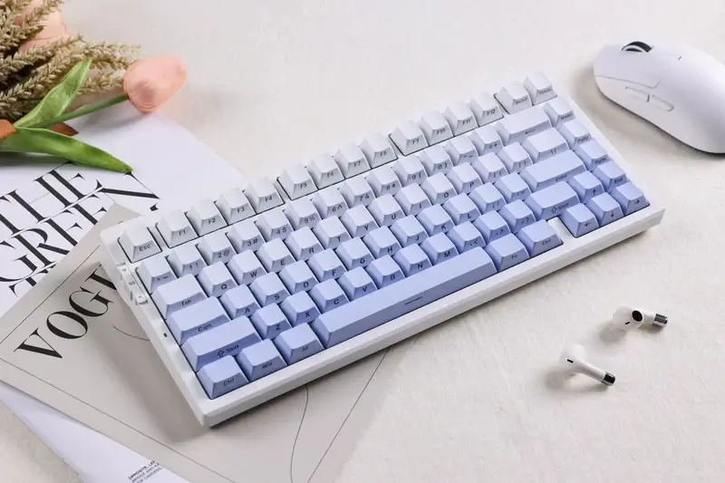 MCHOSE геймърска механична клавиатура Wireless Gaming Mechanical Keyboard G75 Pro - Tofu Switch v2 [Linear] (English US), Blue Cabbage - image 3