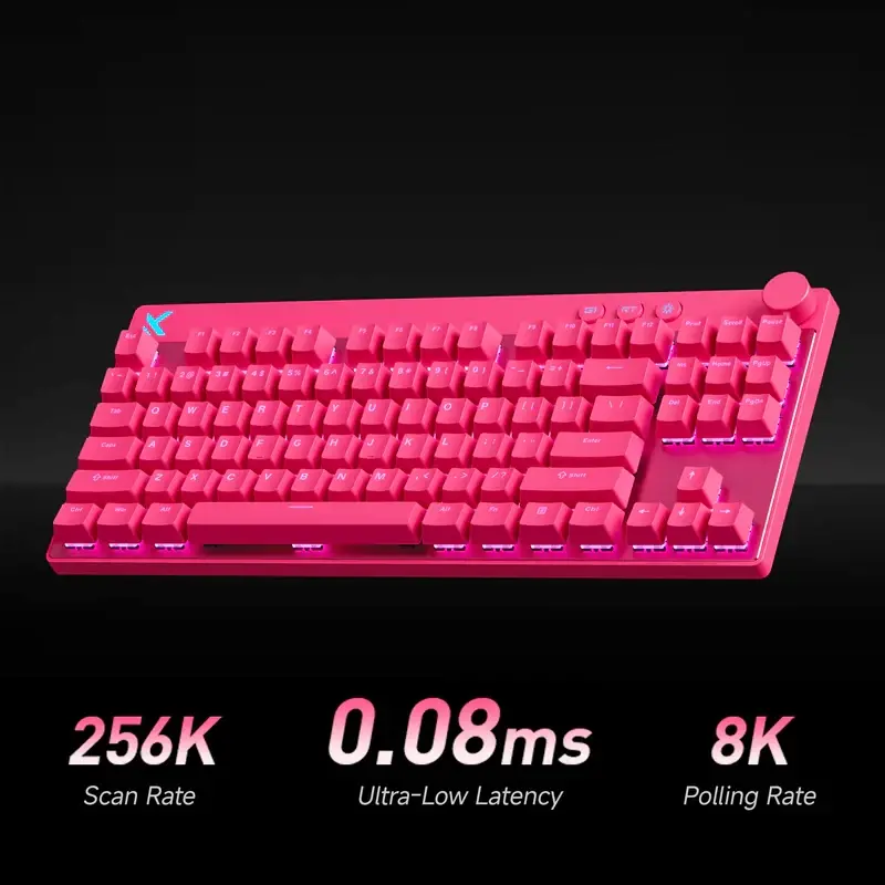 MCHOSE геймърска механична клавиатура Gaming Mechanical Keyboard Mix 87 Ultra Esports - 8K, Mount Tai Magnetic Switch GT [Tactile] (English US), Black - image 3