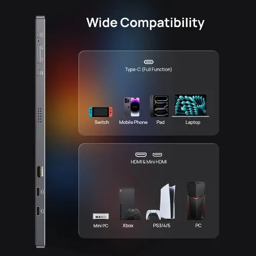 Arzopa преносим монитор Portable Monitor - Z1C - 16.1", 60Hz, IPS, Grey - 4