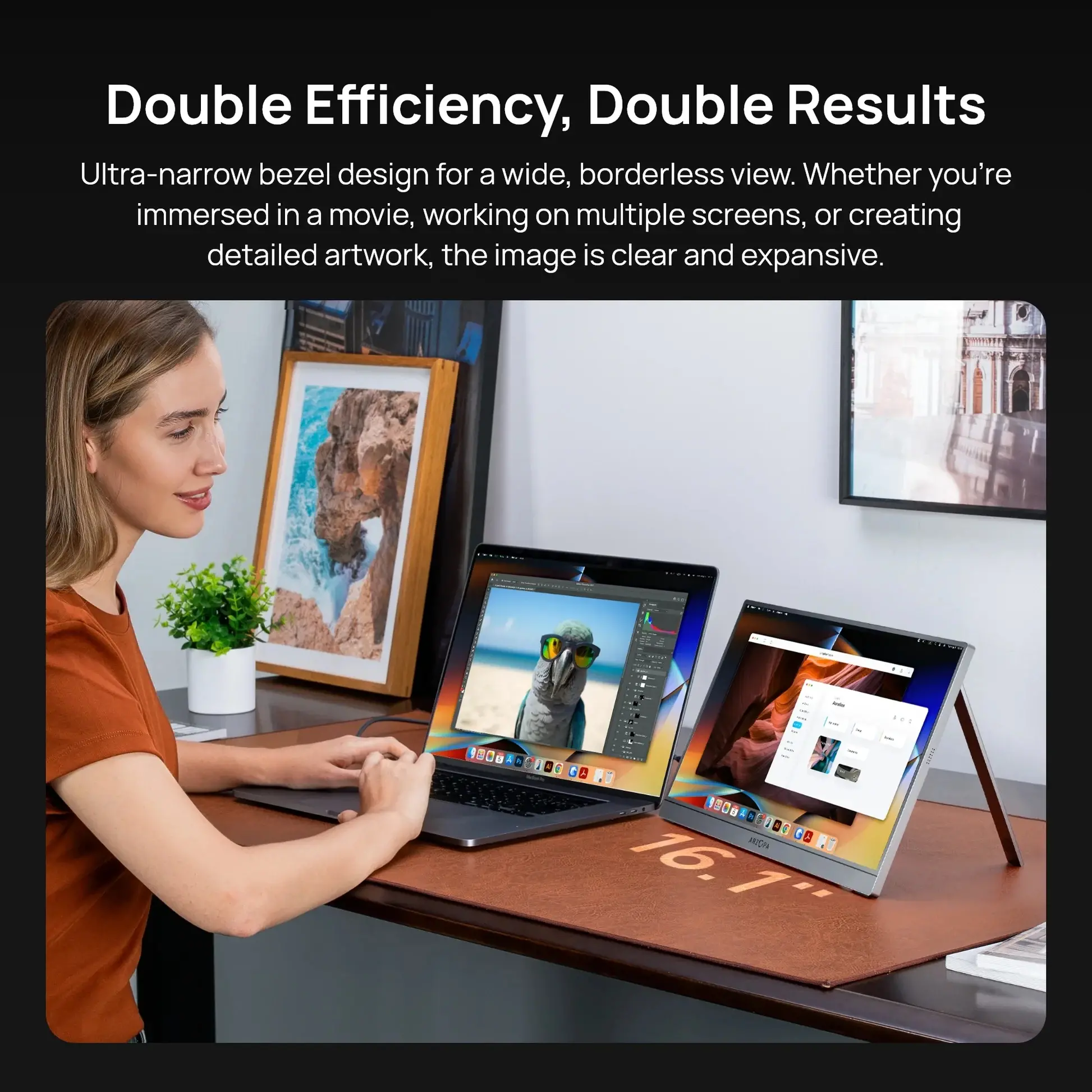Arzopa φορητή οθόνη Portable Monitor - Z1C - 16.1", 60Hz, IPS, Γκρι - image 5