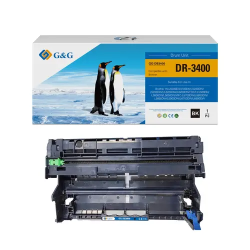 ΤΑΜΠΟΥΡΟ ΓΙΑ BROTHER HL L6250DW/L6400DW/L6400DWT/MFC L6750DW/L6900DW - DRUM UNIT - DR3400 (DR-3400) - Black - PN NT-DB3400 - G&G - 1