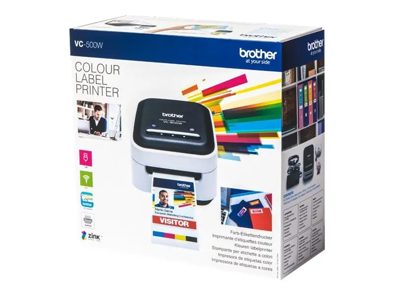 ΕΚΤΥΠΩΤΗΣ ΕΤΙΚΕΤΩΝ ΠΟΛΛΩΝ ΧΡΩΜΑΤΩΝ BROTHER VC-500W (VC500W) - PN VC500WZ1 - image 3