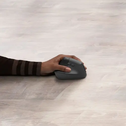 MOUSE CU BUTOANE SILENȚIOASE LOGITECH LIFT VERTICAL - RF Wireless / Bluetooth, 400 - 4000 dpi - Vertical Ergonomic Mouse LIFT Graphite - Smartwheel - 7