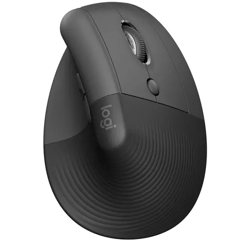 MOUSE CU BUTOANE SILENȚIOASE LOGITECH LIFT VERTICAL - RF Wireless / Bluetooth, 400 - 4000 dpi - Vertical Ergonomic Mouse LIFT Graphite - Smartwheel - 1