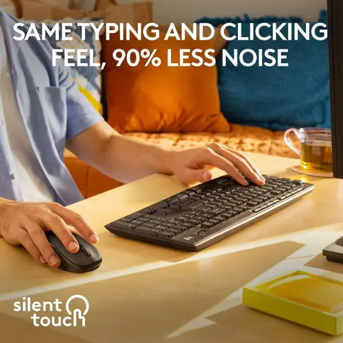 SET MOUSE + TASTATURĂ LOGITECH MK295 US - Wireless / Fără fir - FĂRĂ CHIRILICĂ BDS (WITHOUT BDS CYRILLIC) - Negru - PN 920-009800 - 6