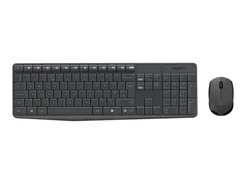 КОМПЛЕКТ МИШКА + КЛАВИАТУРА LOGITECH MK235U - С БДС КИРИЛИЗАЦИЯ - Wireless / Безжична - Black - PN 920-007931