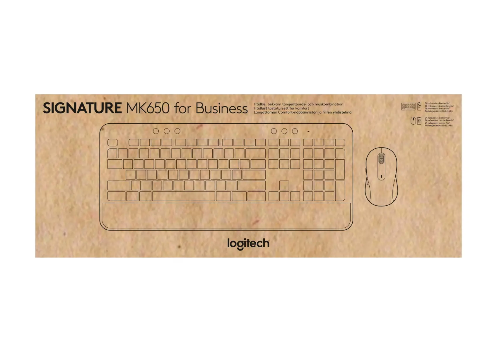 КОМПЛЕКТ МИШКА + КЛАВИАТУРА LOGITECH MK650 DE - Wireless / Безжична - БЕЗ БДС КИРИЛИЗАЦИЯ (WITHOUT BDS CYRILLIC) - White - PN 920-011022 - image 4