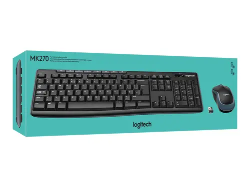 ΣΕΤ ΠΟΝΤΙΚΙ + ΠΛΗΚΤΡΟΛΟΓΙΟ LOGITECH MK270 US - Ασύρματο - ΧΩΡΙΣ ΒΔΣ ΚΥΡΙΛΛΙΚΑ (WITHOUT BDS CYRILLIC) - Μαύρο - PN 920-004509 - 5