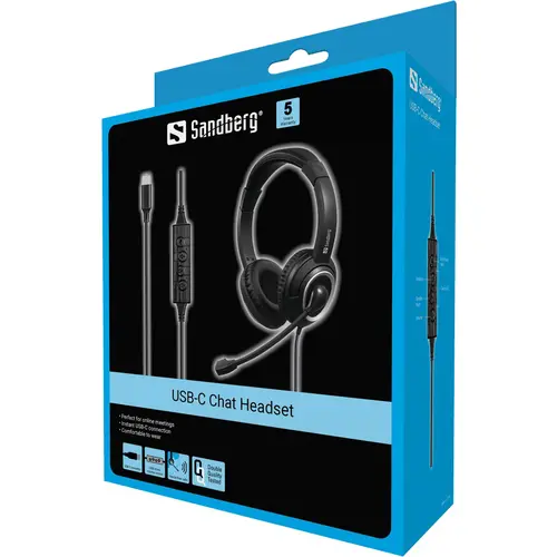 CĂȘTI SANDBERG USB-C - Negru - PN 126-47 - 6