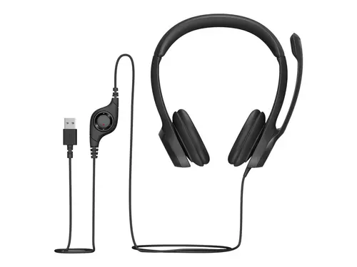 ΑΚΟΥΣΤΙΚΑ LOGITECH H390 - ΜΕ ΜΙΚΡΟΦΩΝΟ - USB Headset with Noise-Canceling Mic - Μαύρο - PN 981-000406 - 2
