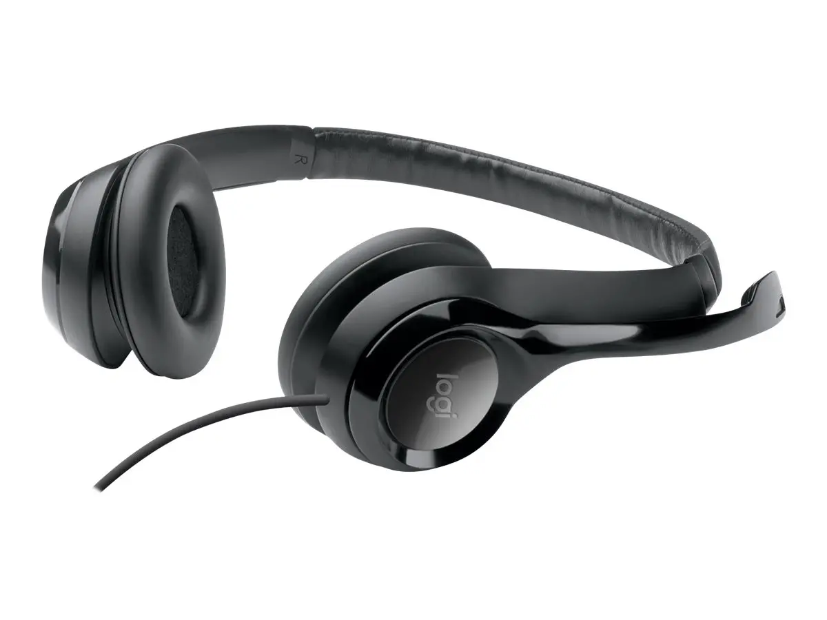 CĂȘTI LOGITECH H390 - CU MICROFON - USB Headset with Noise-Canceling Mic - Negru - PN 981-000406 - image 2