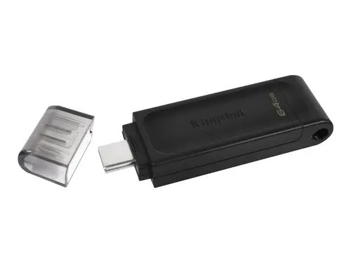 ΜΝΗΜΗ FLASH Kingston USB flash drive DataTraveler 70 - USB 3.2 Gen 1 - 64 GB - Μαύρο - PN DT70/64GB - 2