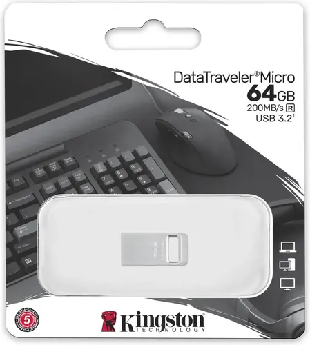 ФЛАШ ПАМЕТ Kingston DataTraveler Micro - DTMC3G2 /3.2 Gen 1 - USB flash drive - 64 GB - PN DTMC3G2/64GB - 2