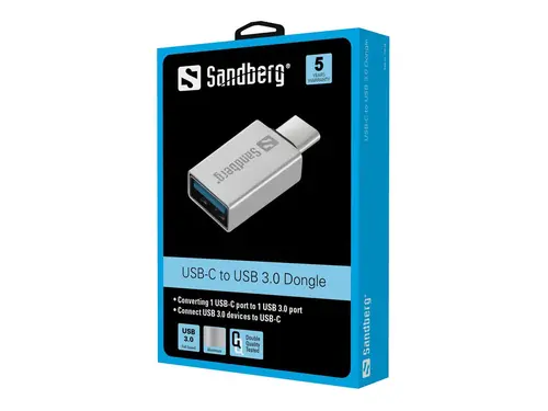 АДАПТЕР SANDBERG USB-C към USB 3.0 - Grey - PN 136-24 - 2