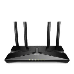 РУТЕР TP-LINK ARCHER AX53 / AX3000 Dual-band - WI-FI 6 -  Gigabit, 3000Mbps, 2.4GHz (574Mbps)/5GHz (2402Mbps), Wi-Fi AX, 4x 10/100/1000Mbps LAN, 1x 10/100/1000Mbps WAN, 4 външни антени  - Black - PN ARCHER AX53