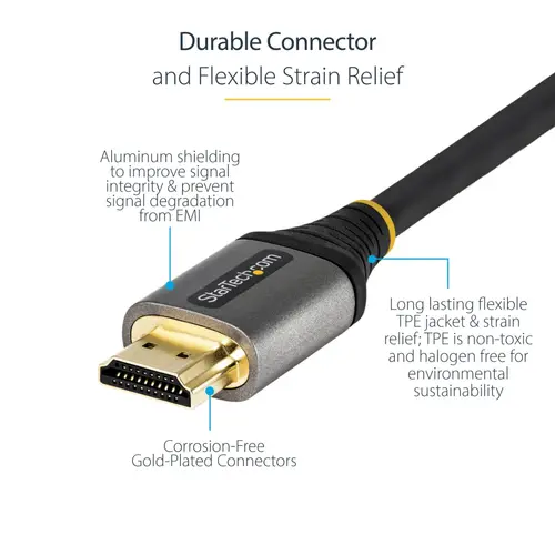 CABLU HDMI STARTECH - Cablu HDMI cu Ethernet - 2,0 m - Negru/Gri - PN HDMM21V2M - 4