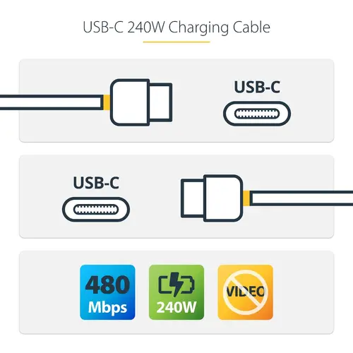 КАБЕЛ USB STARTECH - USB-C to USB-C - 4,0 m - White - PN USB2EPR4MW - 4